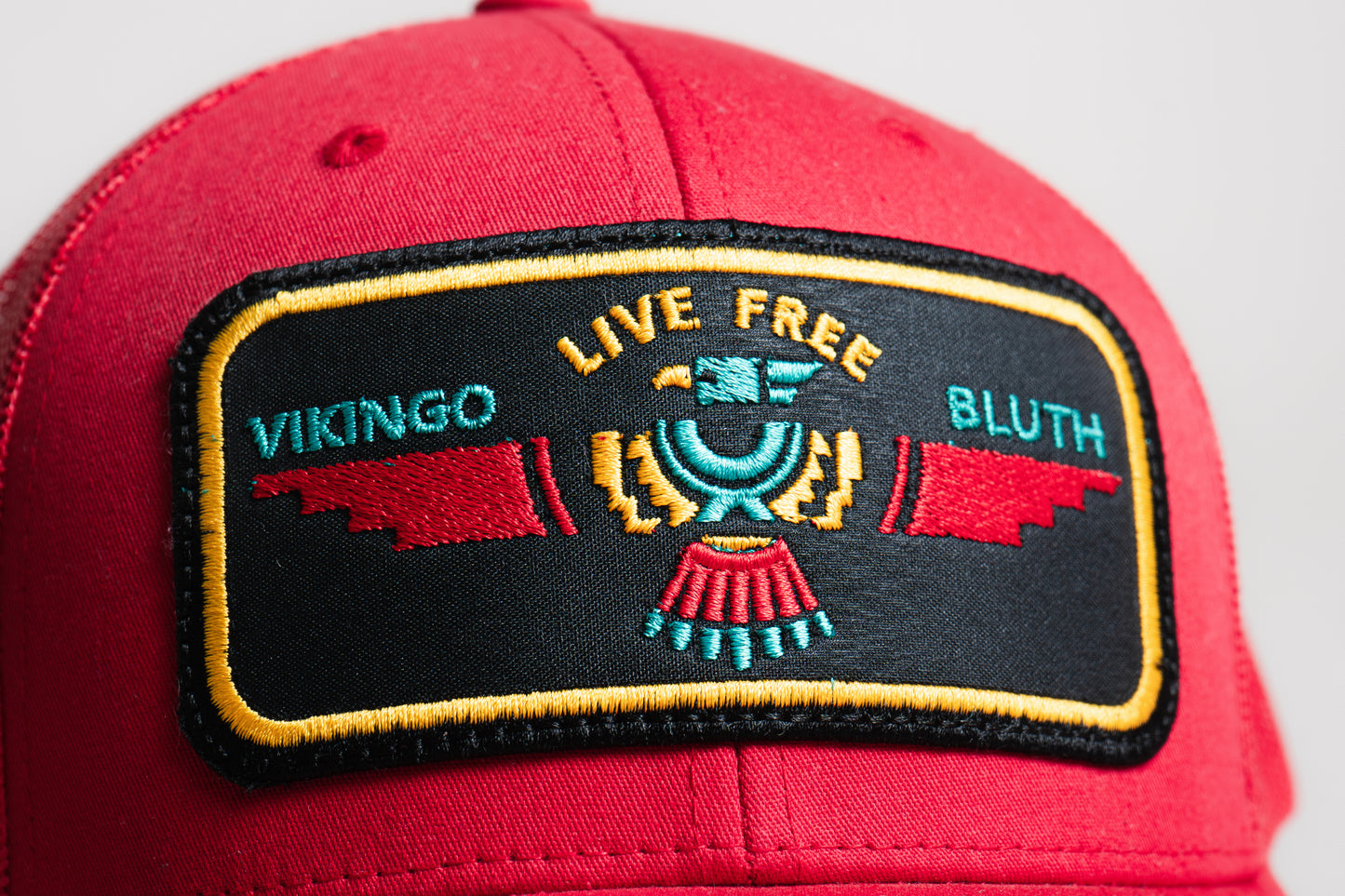 Gorra Live Free (Roja) - Curva