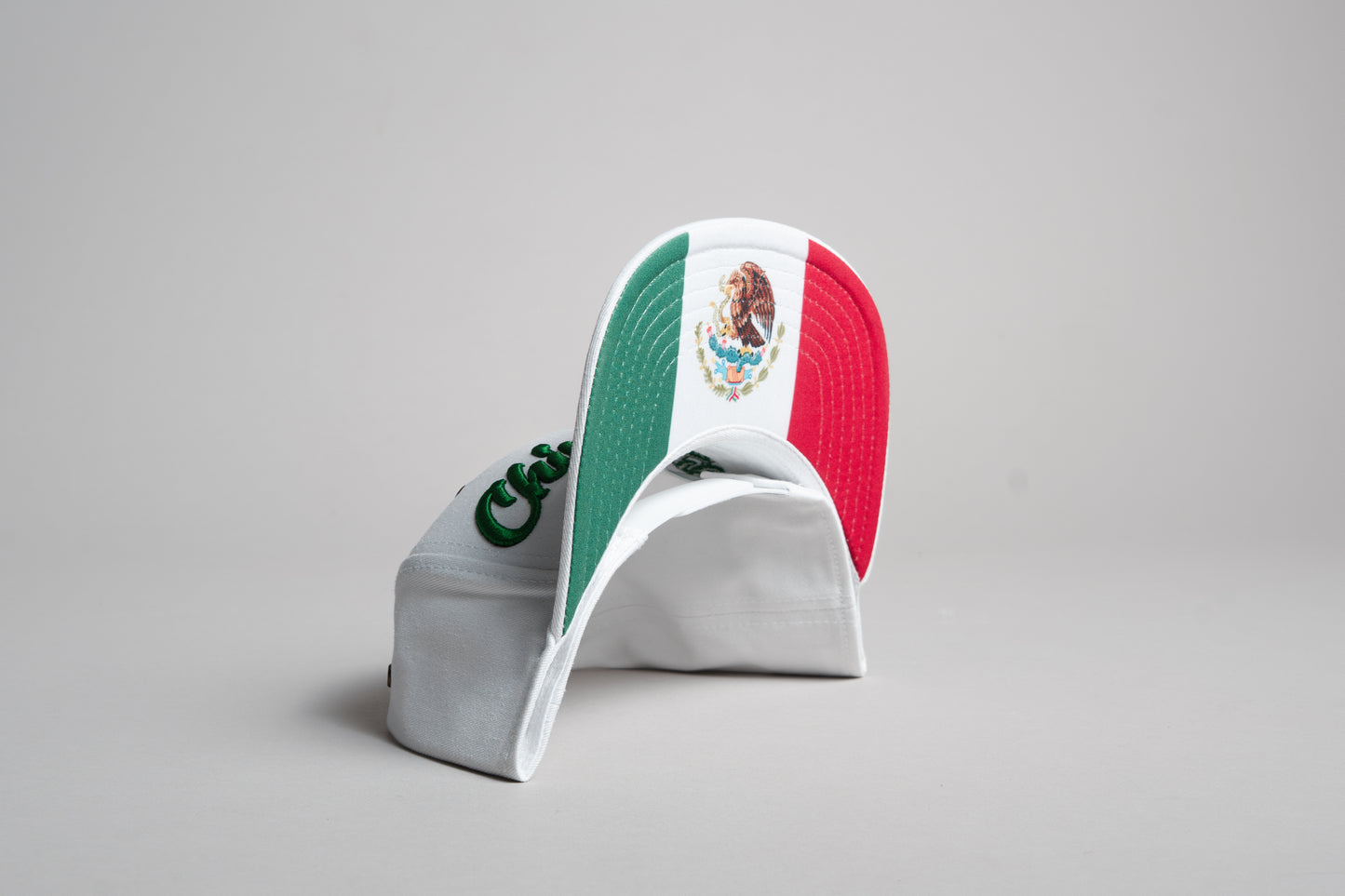 Gorra Chingonsote Cursiva (Blanco/Verde)