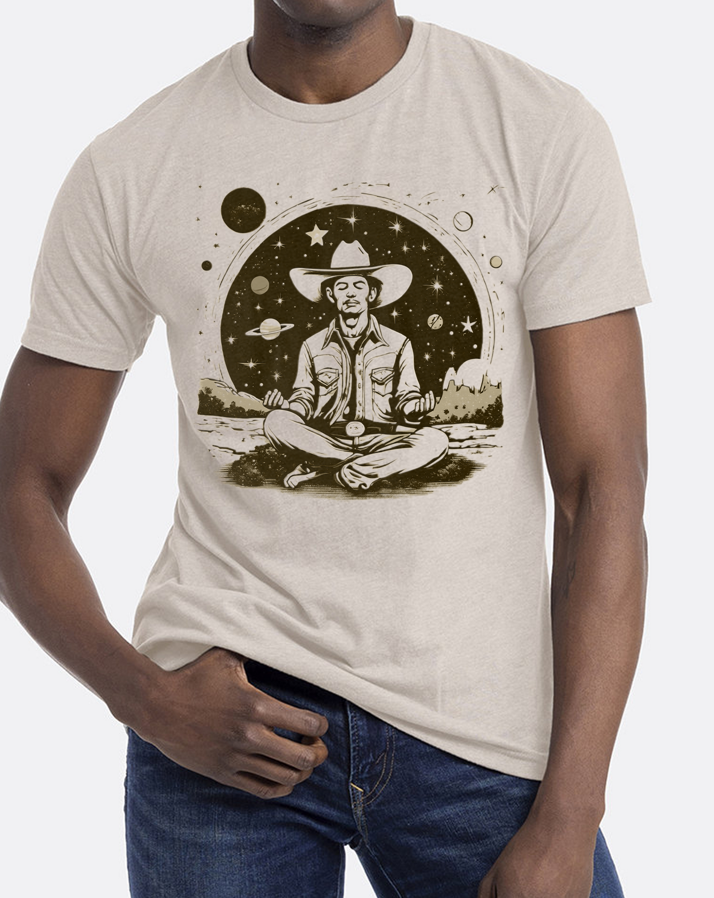 Camiseta Vaquero Meditando