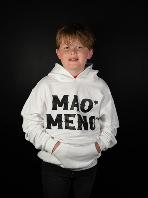 Sudadera Mao' Meno' (Blanca) - Niños