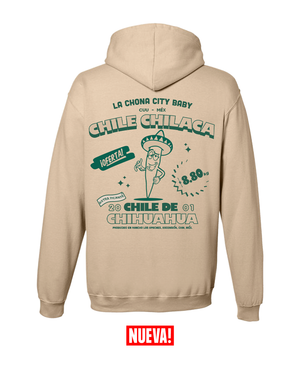 Sudadera con Capucha Chile Chilaca Ocho Ochenta (Arena)