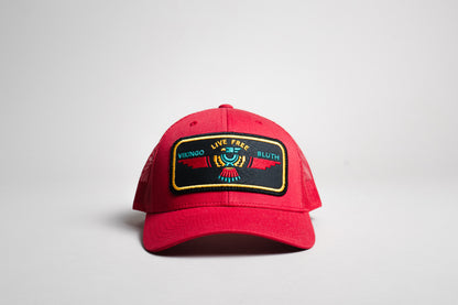 Gorra Live Free (Roja) - Curva