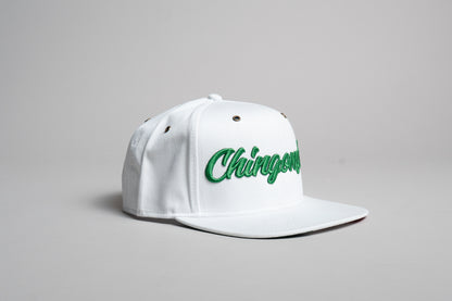 Gorra Chingonsote Cursiva (Blanco/Verde)