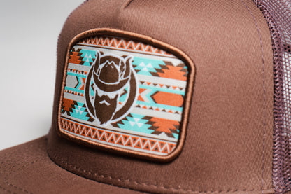 Gorra El Vikingo parche tribal turquesa