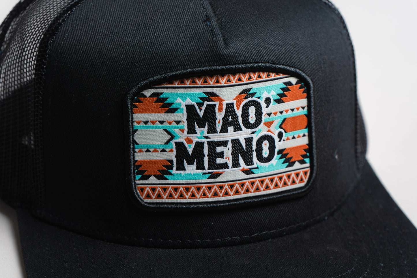 Gorra Mao meno parche tribal turquesa