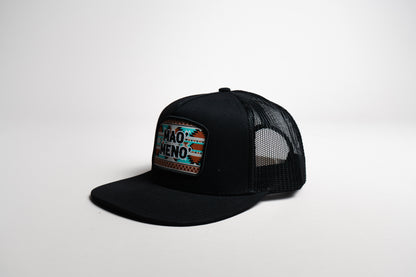 Gorra Mao meno parche tribal turquesa
