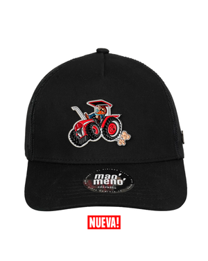 Gorra Tractor Rojo (Negra)