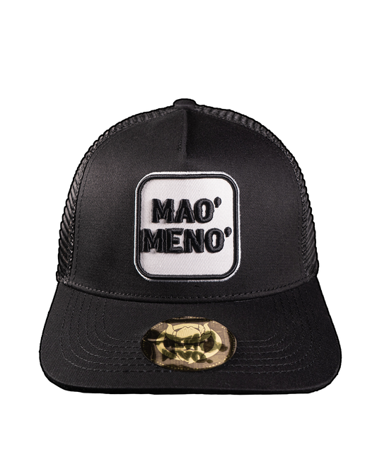 *Gorra Mao' Meno' Cuadro (Negra)