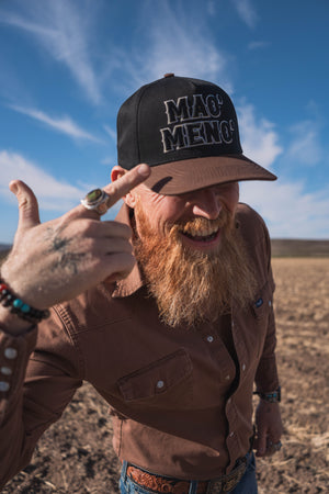 Gorra Mao' Meno Outline Negra