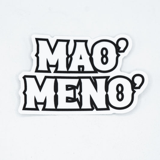 Sticker Mao' Meno' Blanco