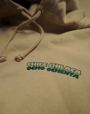 Sudadera con Capucha Chile Chilaca Ocho Ochenta (Arena)